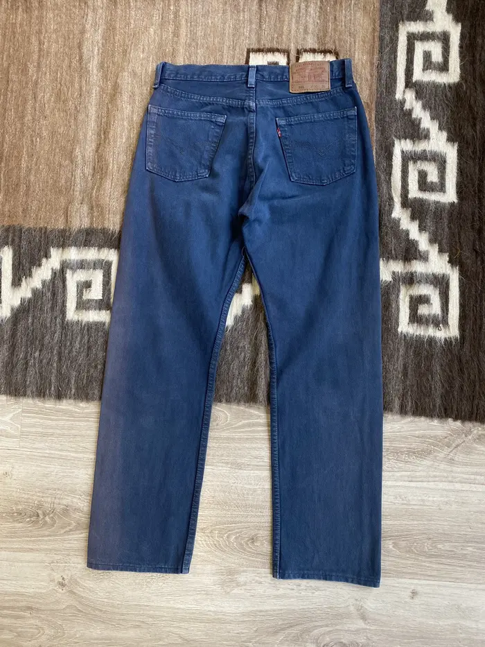 Levi's 501 USA Made Vintage 90s Men Navy Sky Blue Denim