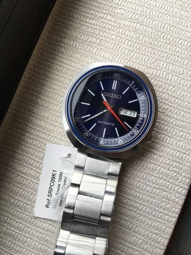 Pre-owned Seiko Srpc09k1 Automatic Recraft Blue Dial Stainless Steel Bracelet Srpc09