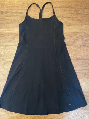 PINK Victoria s Secret Pure Black Logo X-LARGE Cotton Active Sleeveless Dress VS