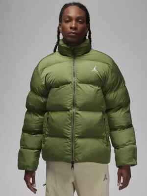 $185 Nike Jordan Jumpman Down Fill Essentials Poly Puffer Men sz L Jacket Olive