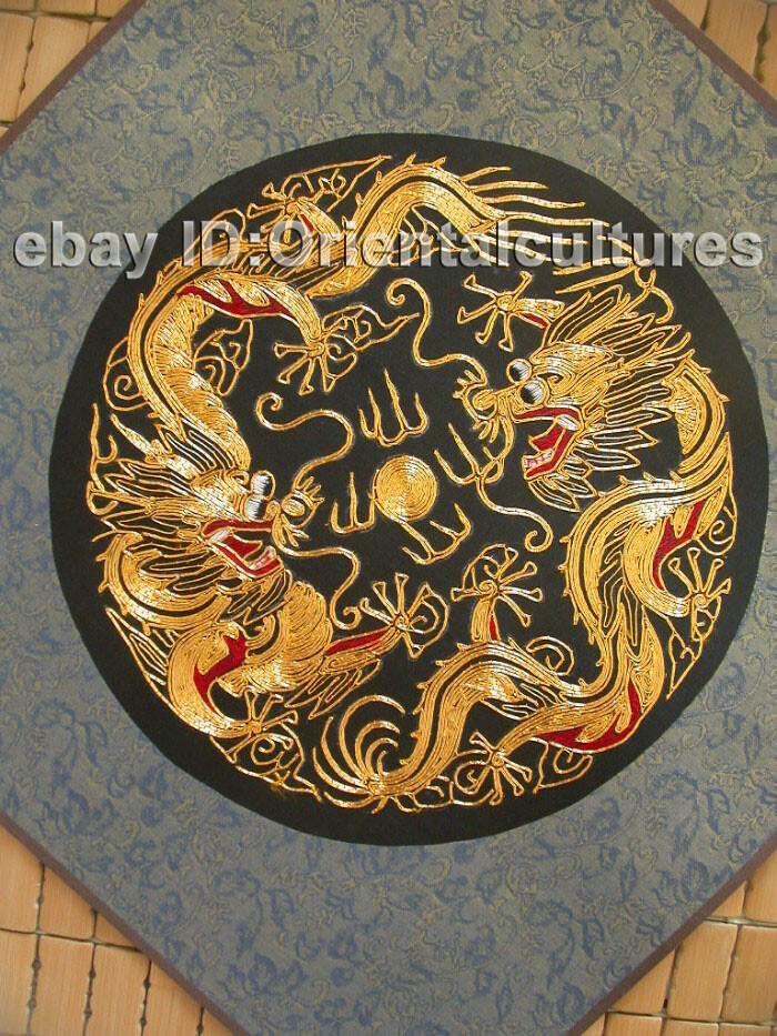 Chinese 100%hand embroidered silk suzhou embroidery: golden