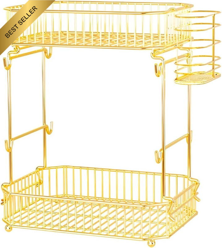 Countertop Seasoning Basket,Spice Rack Storage Stand,Fruit Storage Rack,Large Ca