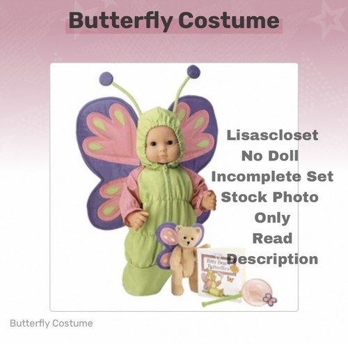 New! No Doll! Costume Only! American Girl doll bitty baby Butterfly costume
