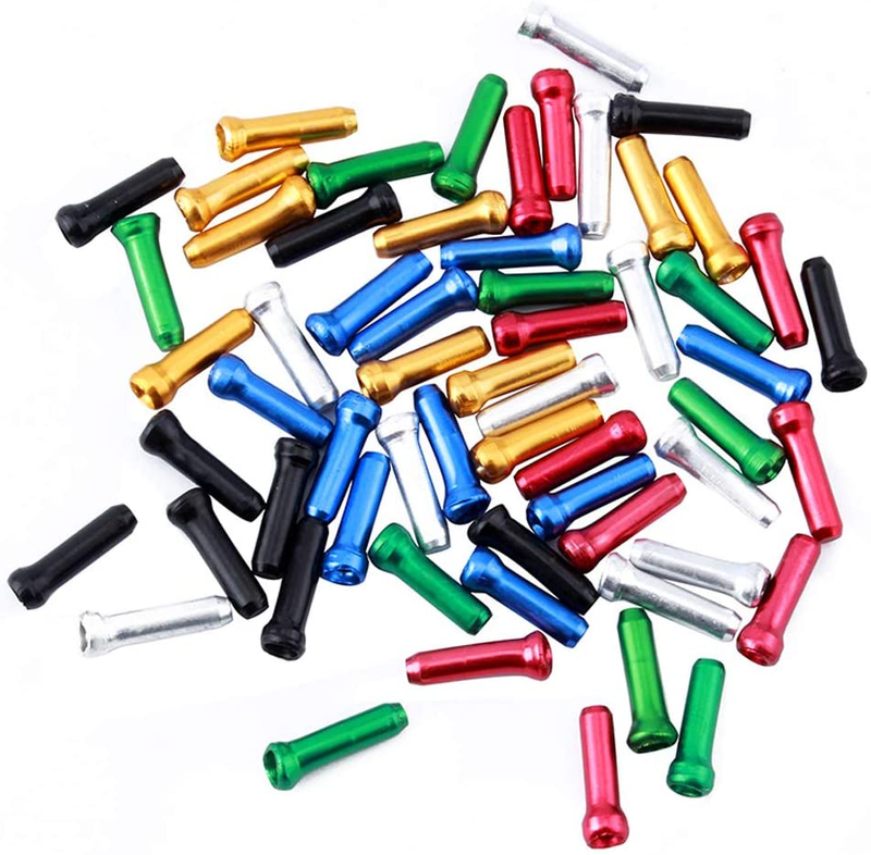 100 Pieces Aluminum Alloy Road Mountain Bicycle Bike Shifter Brake Cable Cap End