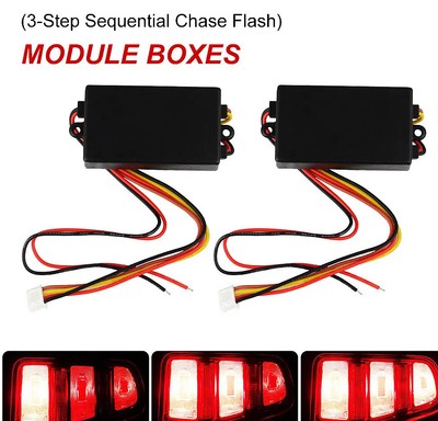 Chase Flash Module Boxes 3 Step Sequential Universal For Car Turn Signal Light