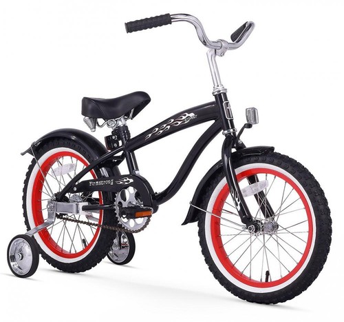 Firmstrong Bruiser Boy’s Single Speed Bicycle w/ Training Wheels, 16-Inch,...