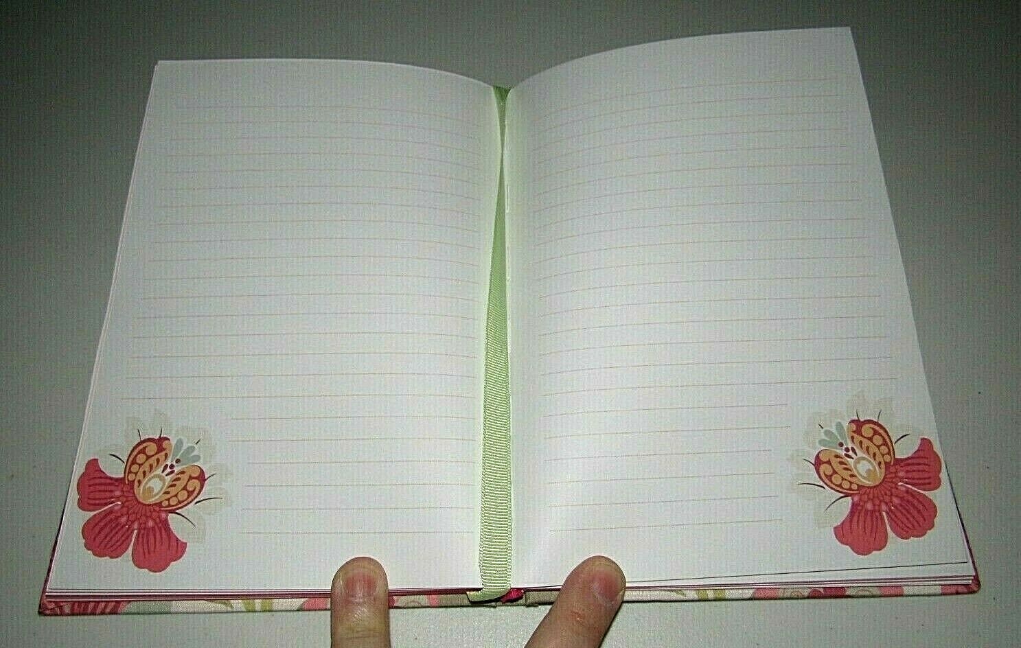 PINK SUMMER COLONY FLORAL BLOOMS FABRIC HARDCOVER JOURNAL