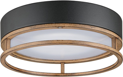 44663 Ray 18.5W LED Integrated Outdoor Indoor Flush Mount Ceiling Light, Matte B