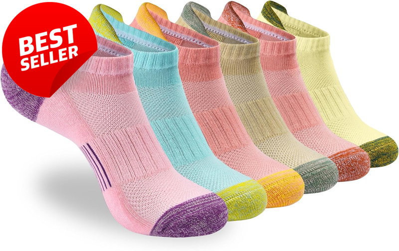 Women's 6-Pair Cushioned No-Show Athletic Ankle Socks Running Sports - US