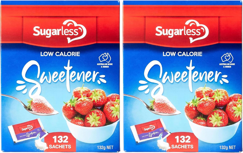 Sugarless Low Calorie Sweetener 132 Sachets (Pack of 2)