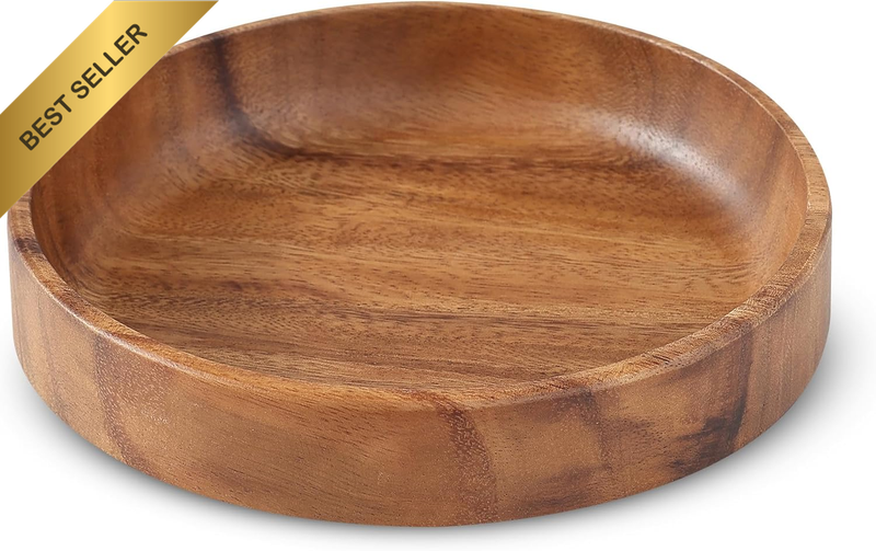 Solid Walnut Wood Bowl, Snack Bowls for Candy, Fruit, Salad, Potpourri, Decorati