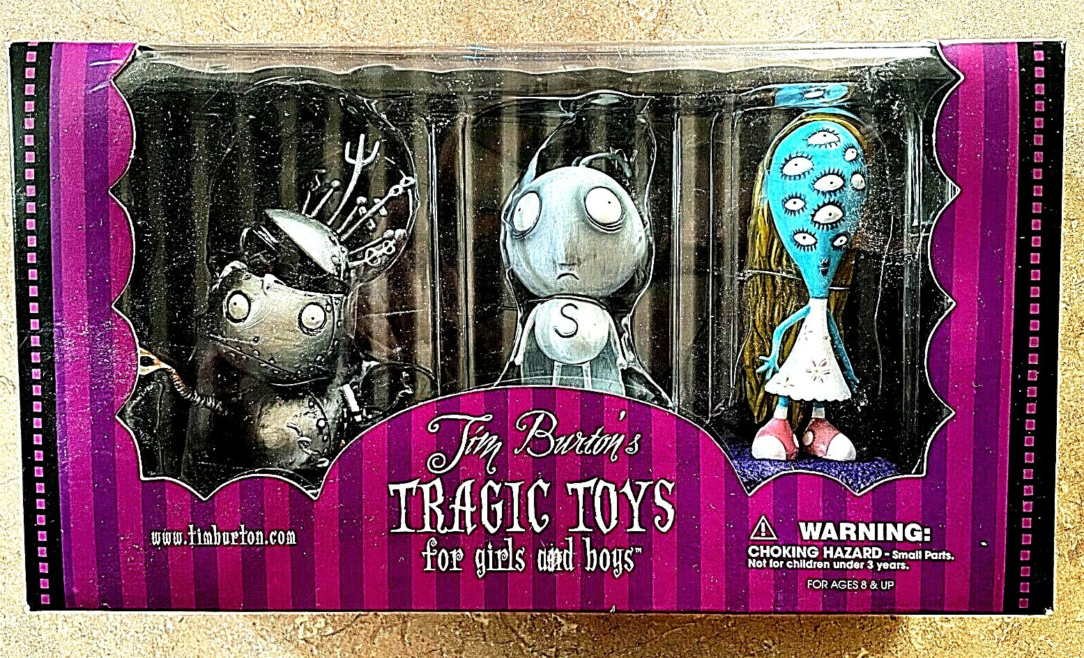 Tim Burton Tragic Toys - 2003 Set of 3 robot boy, stain boy Tim Burton Tragic Toys - 2003 Set of 3 robot boy, stain boy