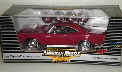 1/18th 1968 Plymouth Hemi Road Runner Burgundy