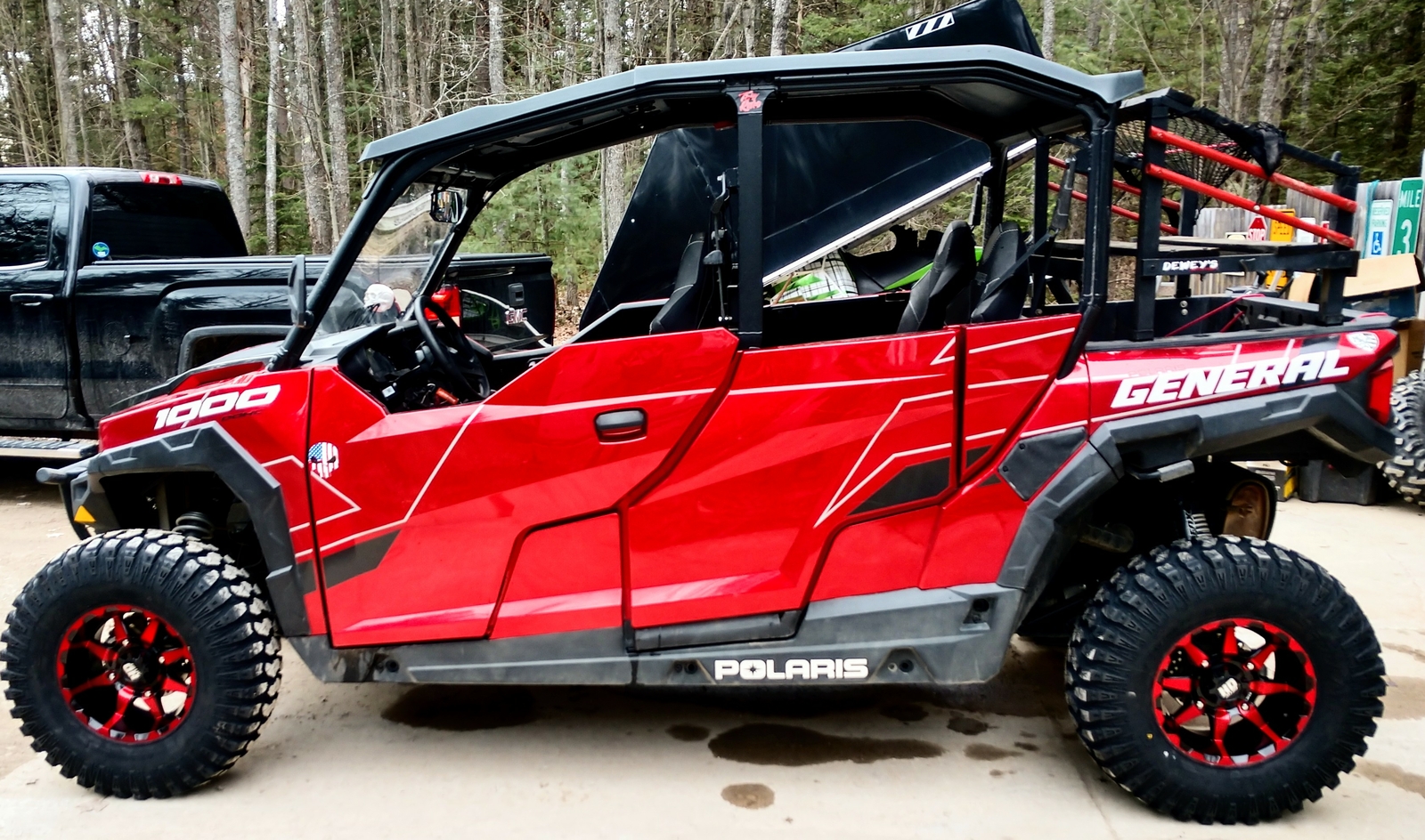 POLARIS RANGER XP1000 14" STI HD6 RED ATV WHEELS (SET4) LIFETIME