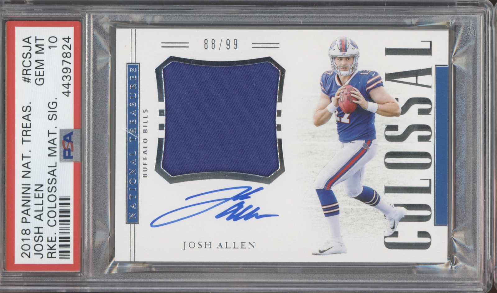 2018 National Treasures RPA Patch Josh Allen /99 RC Rookie