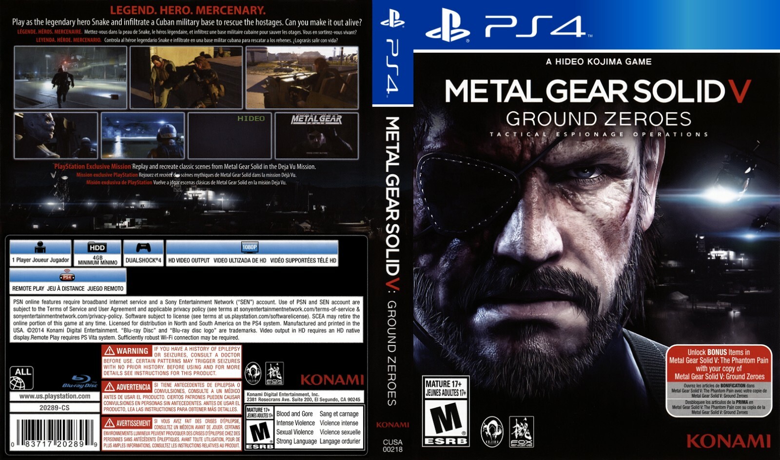 MGS5 GROUND ZEROS　PS4限定カバー $_57.JPG?set_id=8800005007