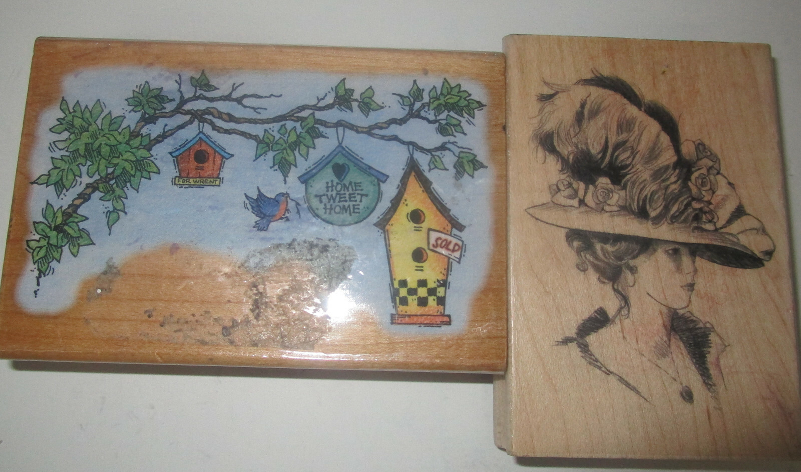 11 rubber stamps  for scrapbooking or stamping, Lot#2, medium sized