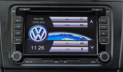 VW SHARAN 2010 - 2014 HD DVD SD GPS SAT NAV 7'' BLUETOOTH USB CANBUS UK SELLER
