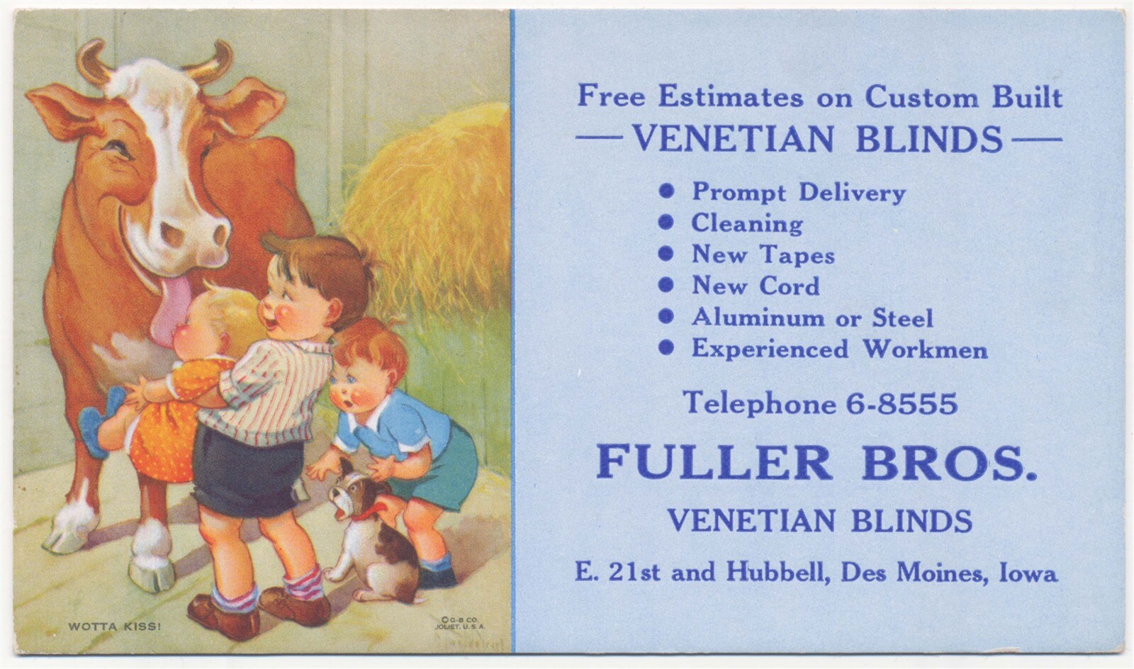 Cow Licks Baby Blotter Fuller Bros Venetian Blinds Des Moines Iowa