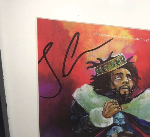 J COLE SIGNED KOD CD ALBUM FRAMED AUTOGRAPH JERMAINE (Kendrick Lamar Drake)