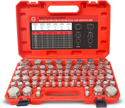  Master Industrial Hydraulic Cap and Plug Hose Tube and Pipe Fitting Kit Cap and