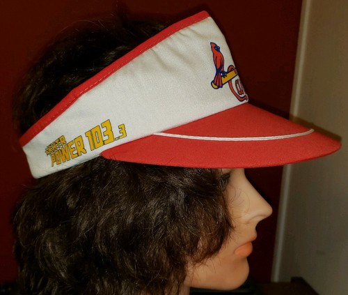 VINTAGE ST LOUIS CARDINALS LA BEER KHTR POWER 103.3 RADIO SUN VISOR GOLF HAT CAP