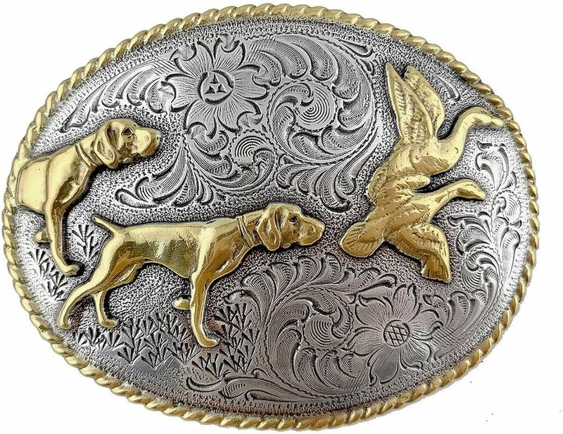 Western Floral Dogs Birds Star Replacement Belt Buckle Fits 1-1/2