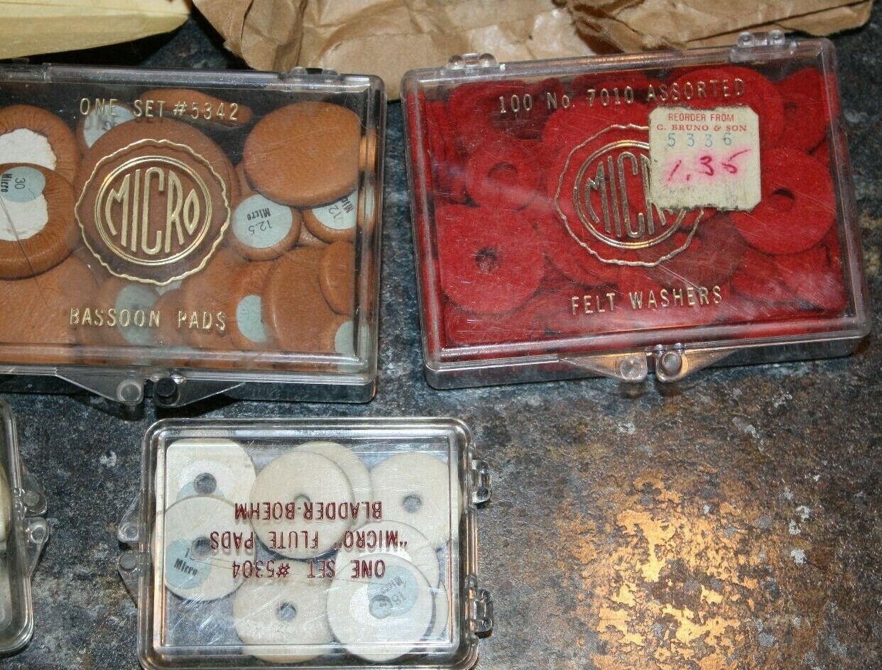 MUSIC INSTRUMENT LOT OF PADS AND FELT WASHERS
