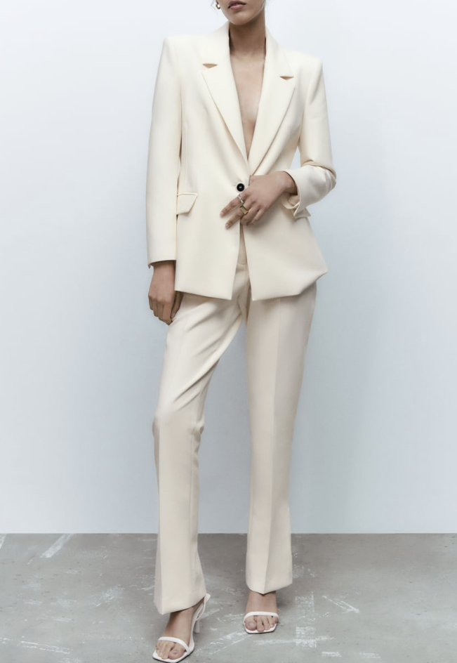 アウターその他 GOLDEN  Woman Blazer Beige GWP01326P00160960528 Beige Womens Blazer Suit Casual Double Breasted Blazers Suit
