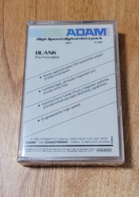 ADAM Computer System Sealed NOS High Speed Digital Data Pack Blank Tape C-250