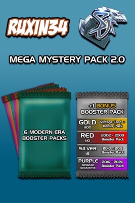 Ruxin34 x Sassyotto Yugioh MEGA MYSTERY PACK 2.0! 6 Booster Packs + 1 Bonus Pack