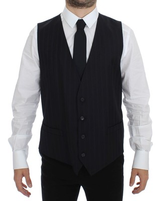 

DOLCE - GABBANA Жилет Эластичное платье в синюю полоску Жилет IT54 / US44 /  Рекомендуемая розничная цена 360 долларов США, Синий