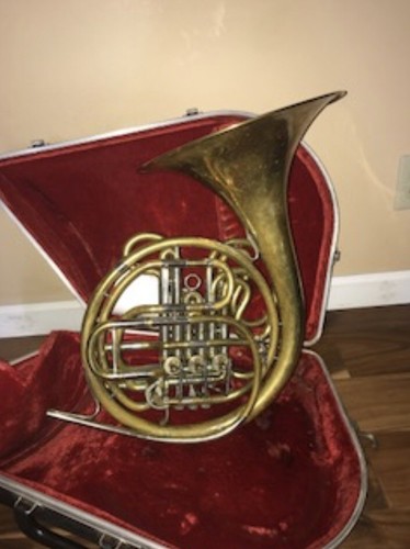 Intermediate Miraphone F Double Horn with Non-Lacquered Gold Finish