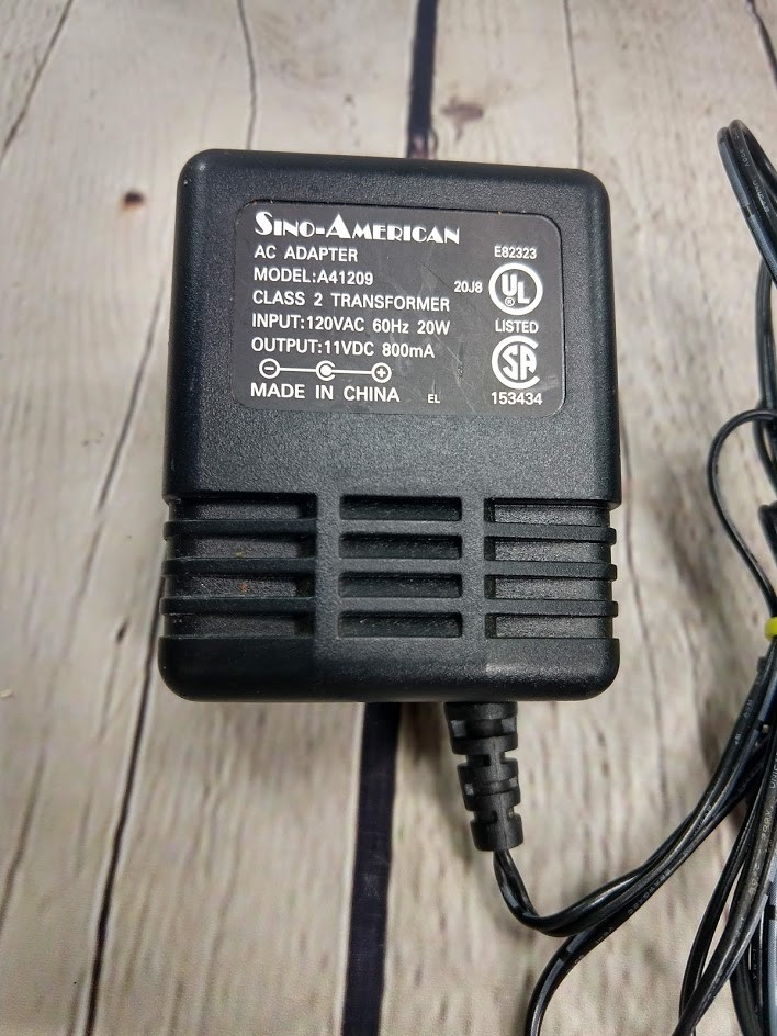 Sino-American A41209 AC Power Adapter Class 2 Transformer Output 110 Volts 800 M