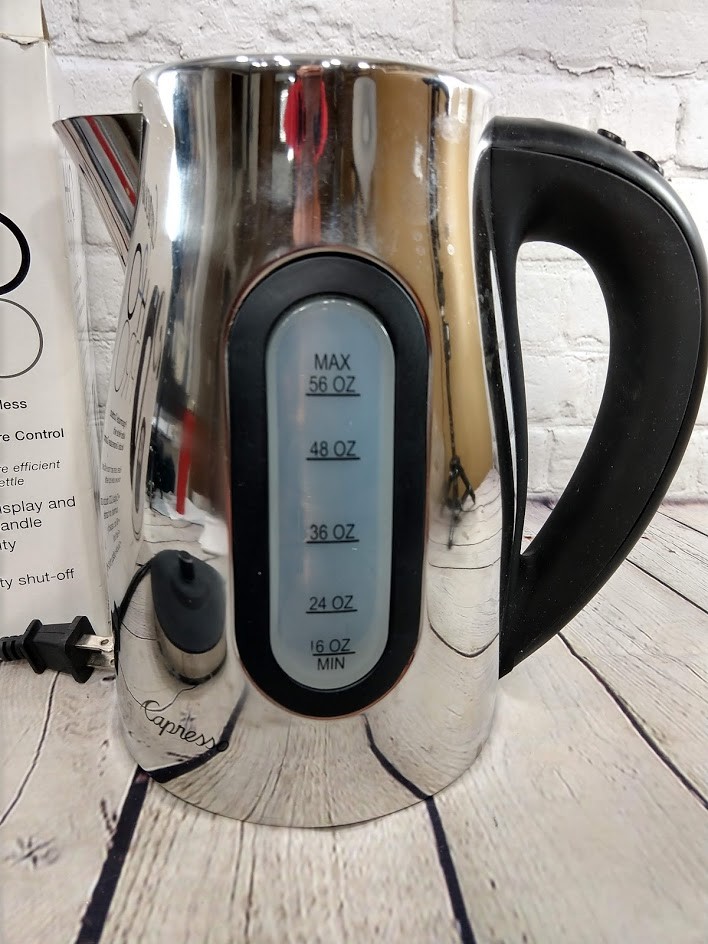 Capresso H2O Pro Programmable Cordless Water Kettle Polished Chrome Model 275.03