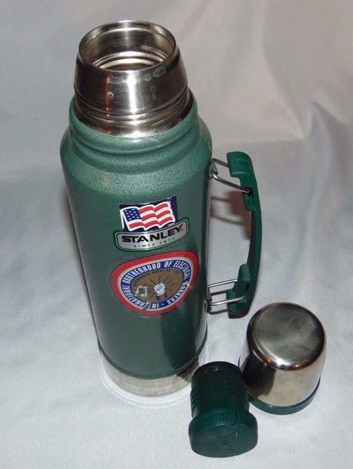 STANLEY Stainless Steel 1.1 Qt THERMOS w/INTERNATIONAL Brotherhood ELEC Workers
