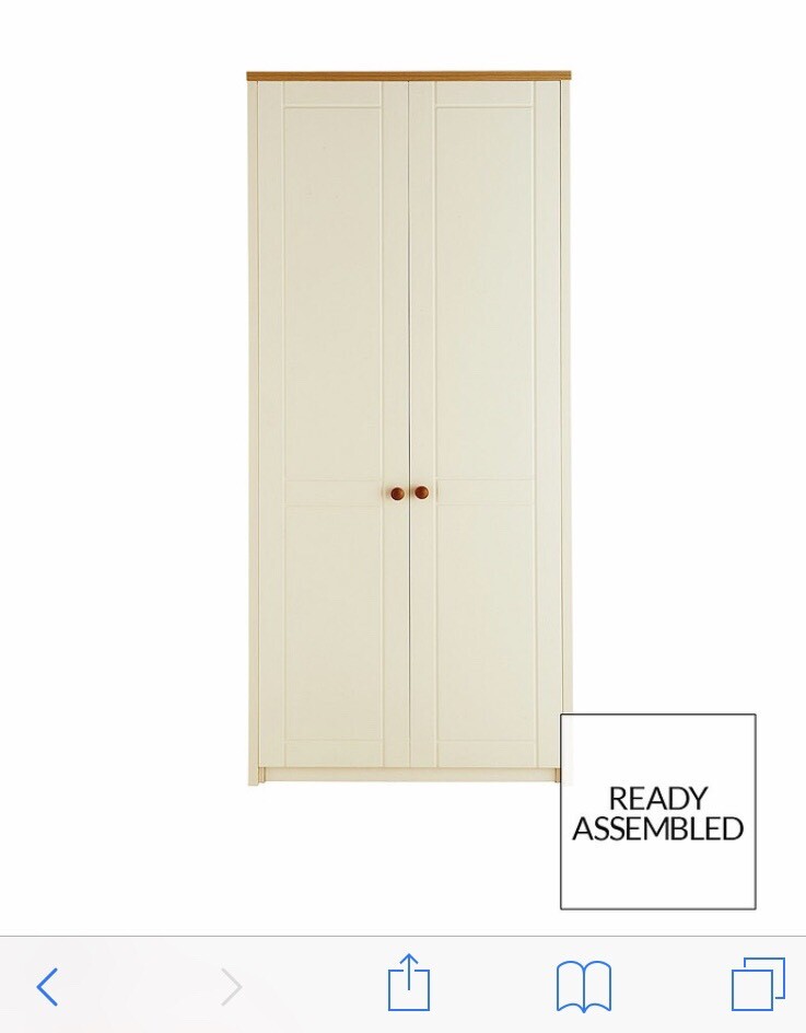 Cream single wardrobe in Southville, Bristol Gumtree