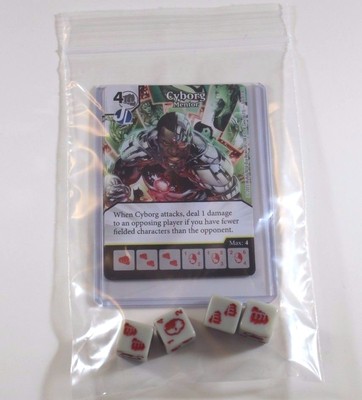 DC Dice Masters Justice League * CYBORG * Set RARE CUR Uncommon Common + 4 Dice