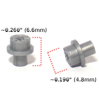 2pc BTO Newly Made Aurora T-Jet TUFF ONES Style HO Slot Car FRONT Wheels Silver