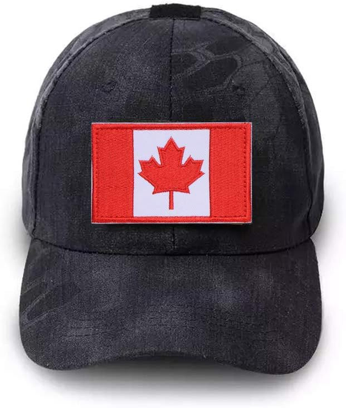 4 Pieces Canada Flag Patches, Tactical Tags Morale National Emblem Patch for Tra