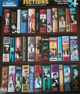 White Mountain BOOKS on a SHELF * Fictions * 1,000  Piece Jigsaw Puzzle Sealed