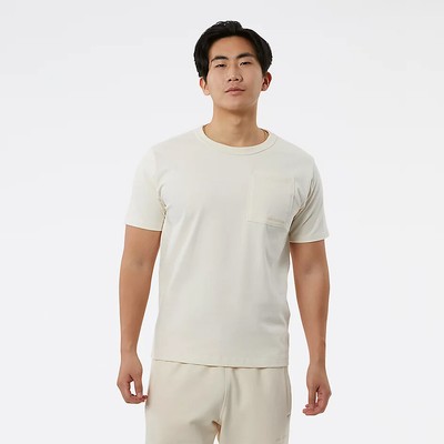 

Мужская футболка New Balance Athletics Nature State SS Lifestyle серого цвета, Бежевый, New Balance Athletics Nature State SS Lifestyle T-Shirt