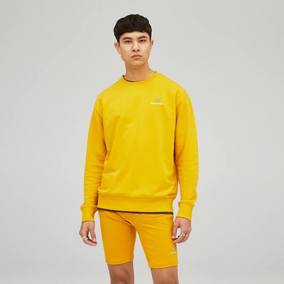 

Мужская и женская спортивная толстовка унисекс New Balance Essentials с круглым вырезом золотого цвета, Желтый
