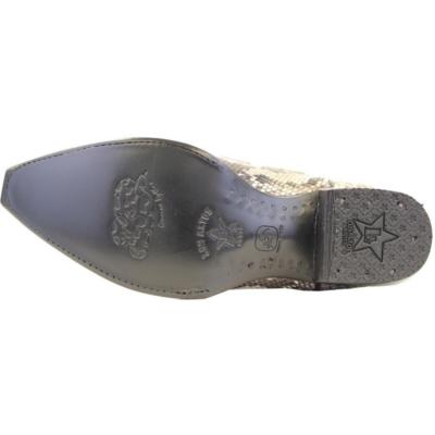 Pre-owned Los Altos Boots Los Altos Men Natural Genuine Python Snake Cowboy Snip-toe Boot 945749 (d) In Beige