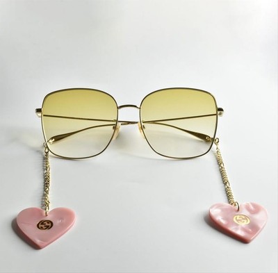 GUCCI GUCCI GG1030SK-004-60 SHINY GOLD SUNGLASSES
