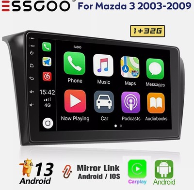 9'' Car Stereo Radio For Mazda 3 2003-2009 Carplay WIFI GPS NAV Head Unit BT RDS