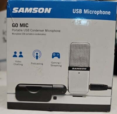 Samson Go Mic Portable USB Condenser Microphone for Mac and PC Computers Silver