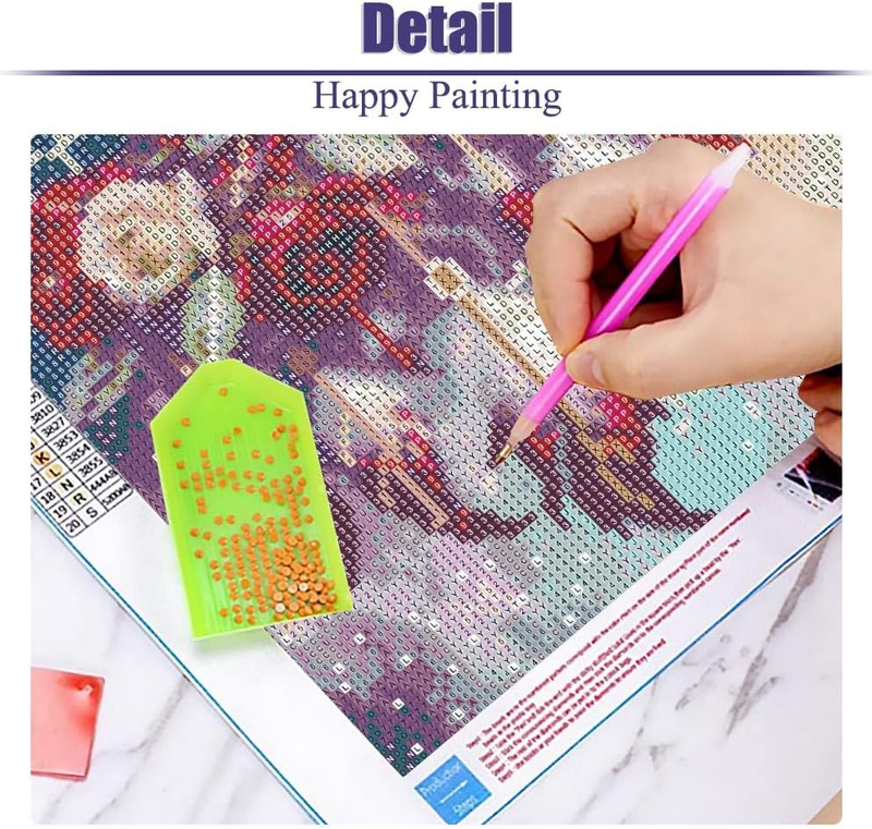 Dream Catcher Diamond Painting Kits for Adults, 5D Dreamcatcher and Rose Flowers