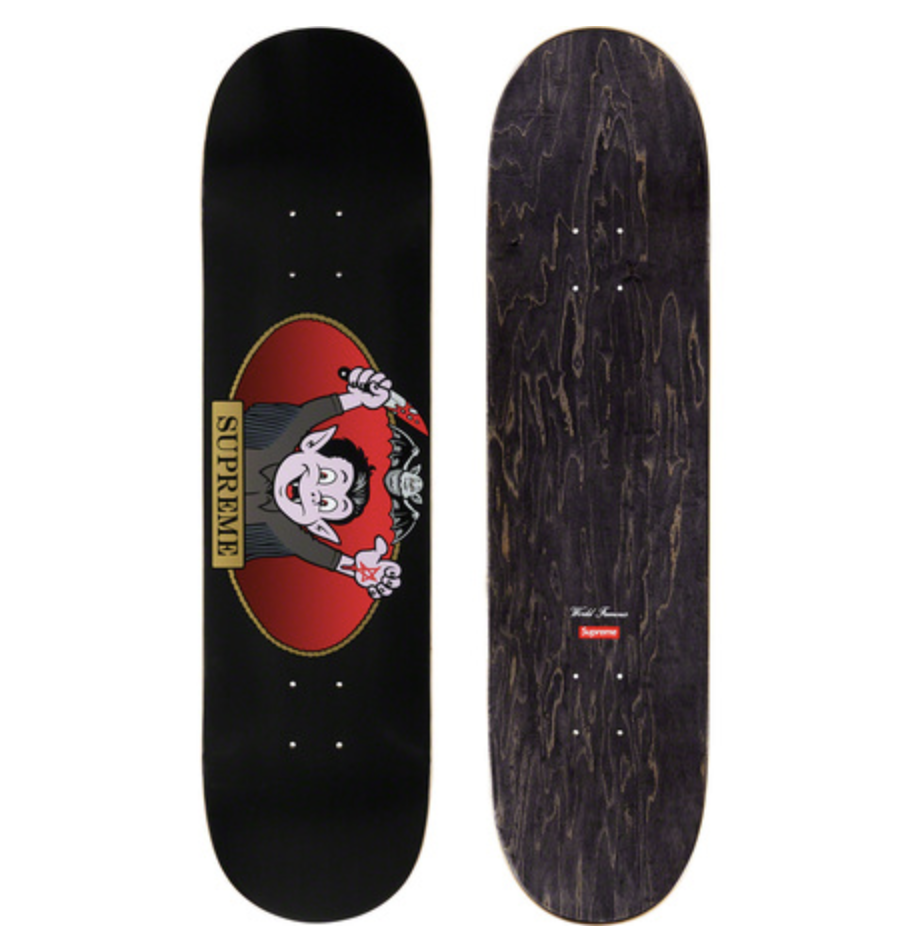 SUPREME VAMPIRE BOY SKATEBOARD (BLACK) SS21 KAWS CHALK LOGO SUPREME VAMPIRE BOY SKATEBOARD (BLACK) SS21 KAWS CHALK LOGO