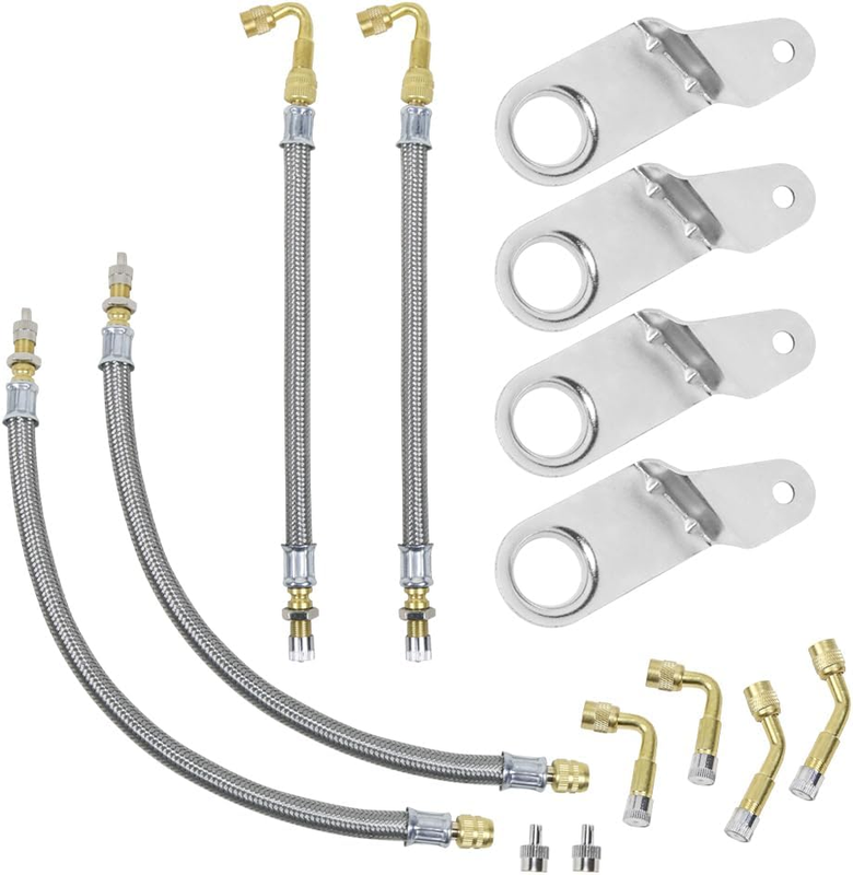 Valve Stem Extenders, Double Tires Air Inflation Kit 6 Pieces Valve Extender Bra